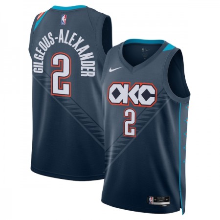 Canotte Uomo Oklahoma City Thunder Shai Gilgeous-Alexander Nike 2025-26 City Edition Nero Swingman